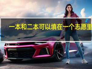 一本和二本可以填在一个志愿里吗
