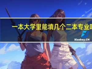 一本大学里能填几个二本专业吗
