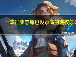 一本征集志愿也没录满的院校怎么办