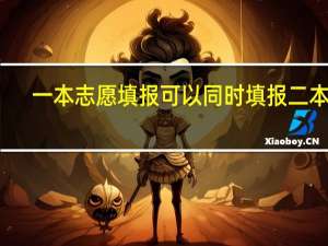 一本志愿填报可以同时填报二本吗