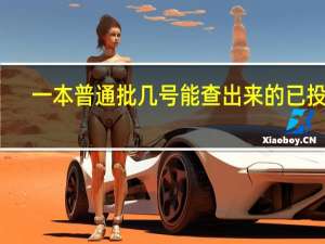 一本普通批几号能查出来的已投档