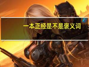 一本正经是不是褒义词
