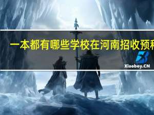 一本都有哪些学校在河南招收预科生