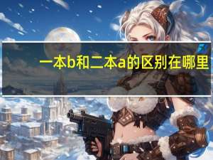 一本b和二本a的区别在哪里