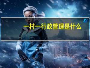 一村一行政管理是什么