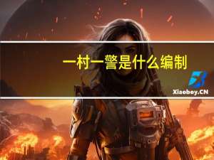 一村一警是什么编制