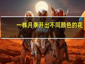 一株月季开出不同颜色的花