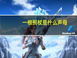 一根拐杖是什么声母