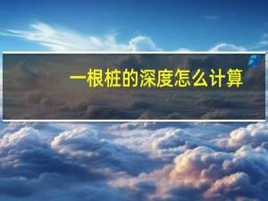 一根桩的深度怎么计算