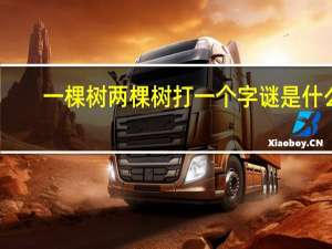 一棵树两棵树打一个字谜是什么（一棵树两棵树打一字谜）