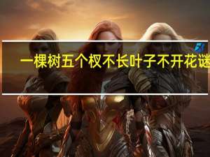 一棵树五个杈不长叶子不开花谜底