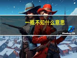 一概不知什么意思