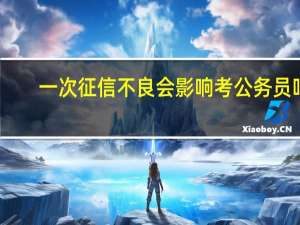 一次征信不良会影响考公务员吗