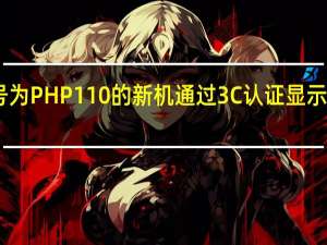 一款型号为PHP110的新机通过3C认证显示配有80W快充