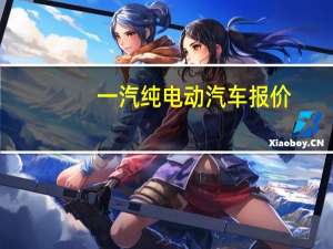一汽纯电动汽车报价