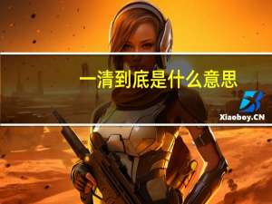 一清到底是什么意思
