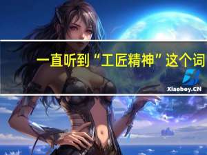 一直听到“工匠精神”这个词，制造业的工匠精神到底是什么意思