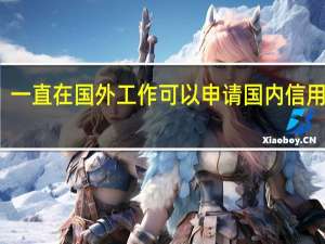 一直在国外工作可以申请国内信用卡吗