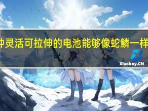 一种灵活可拉伸的电池能够像蛇鳞一样平稳移动