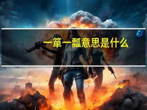 一箪一瓢意思是什么