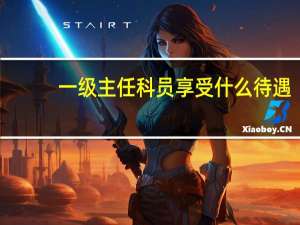 一级主任科员享受什么待遇