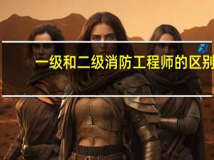 一级和二级消防工程师的区别