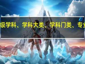 一级学科、二级学科、学科大类、学科门类、专业之间的区别是什么