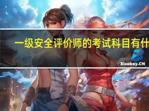 一级安全评价师的考试科目有什么