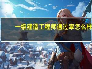 一级建造工程师通过率怎么样