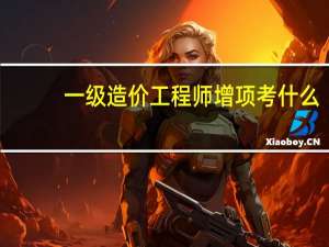一级造价工程师增项考什么