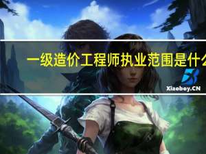 一级造价工程师执业范围是什么