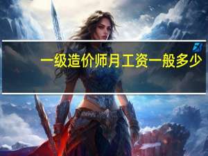 一级造价师月工资一般多少