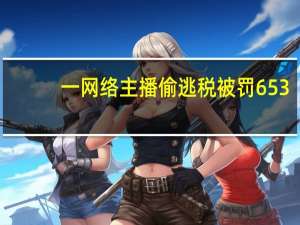 一网络主播偷逃税被罚653.61万元！ 到底什么情况嘞