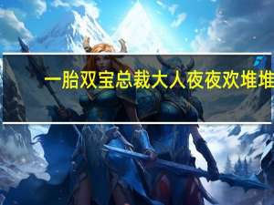 一胎双宝总裁大人夜夜欢 堆堆（一胎双宝：总裁大人夜夜欢简介）