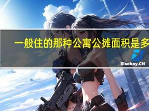 一般住的那种公寓公摊面积是多少