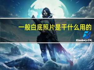 一般白底照片是干什么用的