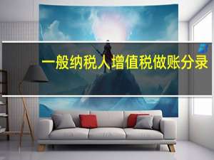 一般纳税人增值税做账分录
