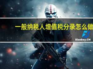 一般纳税人增值税分录怎么做