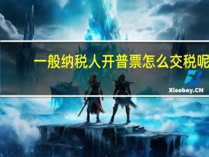 一般纳税人开普票怎么交税呢