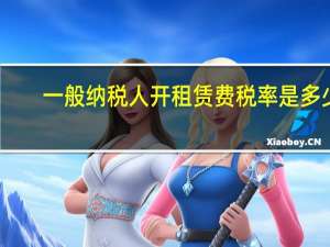 一般纳税人开租赁费税率是多少