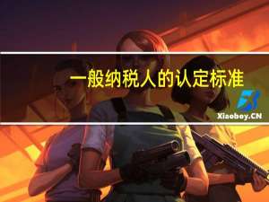 一般纳税人的认定标准
