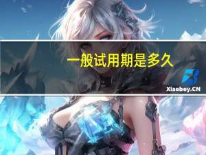 一般试用期是多久