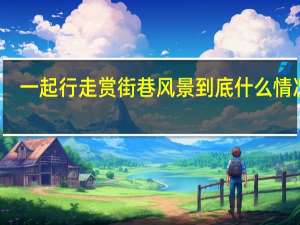 一起行走赏街巷风景 到底什么情况嘞