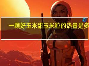 一颗好玉米 甜玉米粒的热量是多少