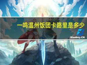 一鸣 温州饭团卡路里是多少