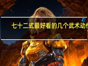 七十二式最好看的几个武术动作（七十二位名将）