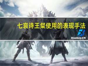 七哀诗王粲使用的表现手法
