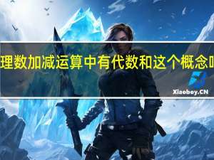 七年级上册数学有理数加减运算中有代数和这个概念吗 七年级上册数学有理数