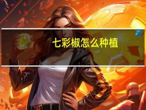 七彩椒怎么种植