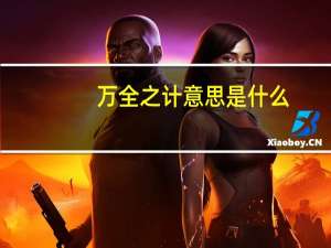 万全之计意思是什么